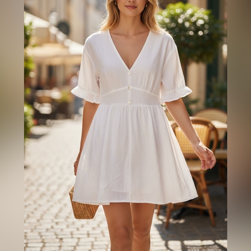 Shein Womens mini white dress size 8/10